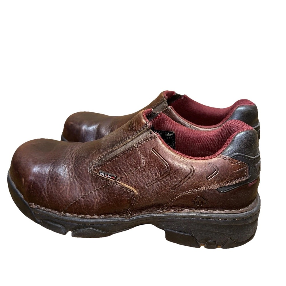 Wolverine Falcon Brown‎ Leather Composite Toe Slip-On Work Shoe W08397 Men's 10M - Picture 6 of 12